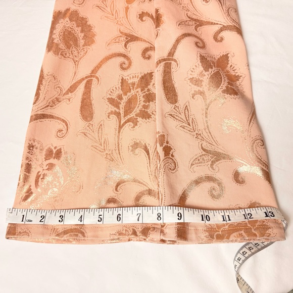 ETRO Milano FW18 Metallic Rose Gold Signature Paisley Carpenter Jeans 30 Italy - Picture 9 of 16